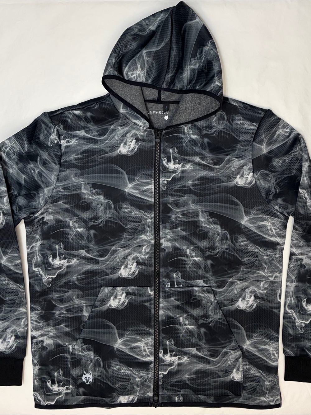 Greyson Men's Ghost Dancer Smoke Grey Full Zip Hoodie - Picture 7 of 7